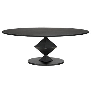 Noir Katana Oval Dining Table in Matte Black GTAB565MTB