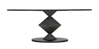 Noir Katana Oval Dining Table in Matte Black GTAB565MTB