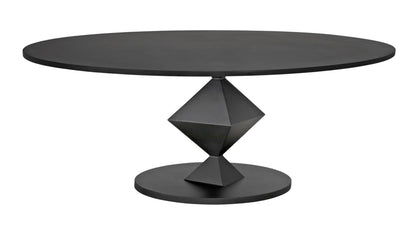 Noir Katana Oval Dining Table in Matte Black GTAB565MTB