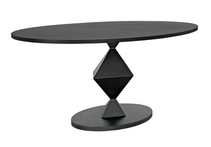 Noir Katana Oval Dining Table in Matte Black GTAB565MTB