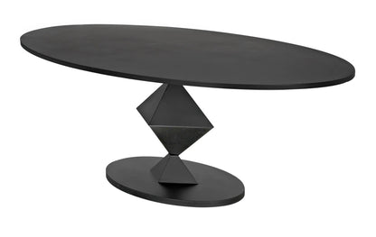 Noir Katana Oval Dining Table in Matte Black GTAB565MTB