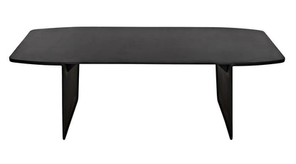 Noir Esprit Dining Table in Matte Black GTAB567MTB