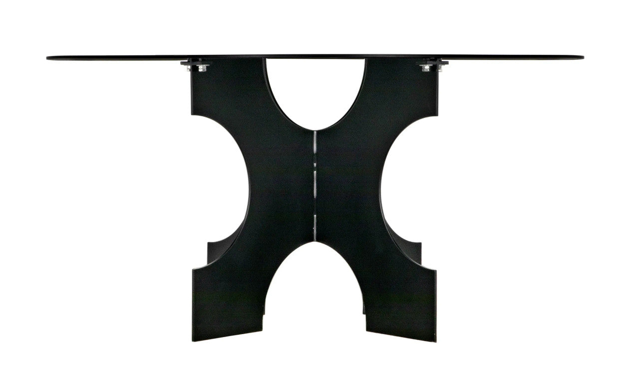 Noir Element Dining Table in Matte Black GTAB568MTB