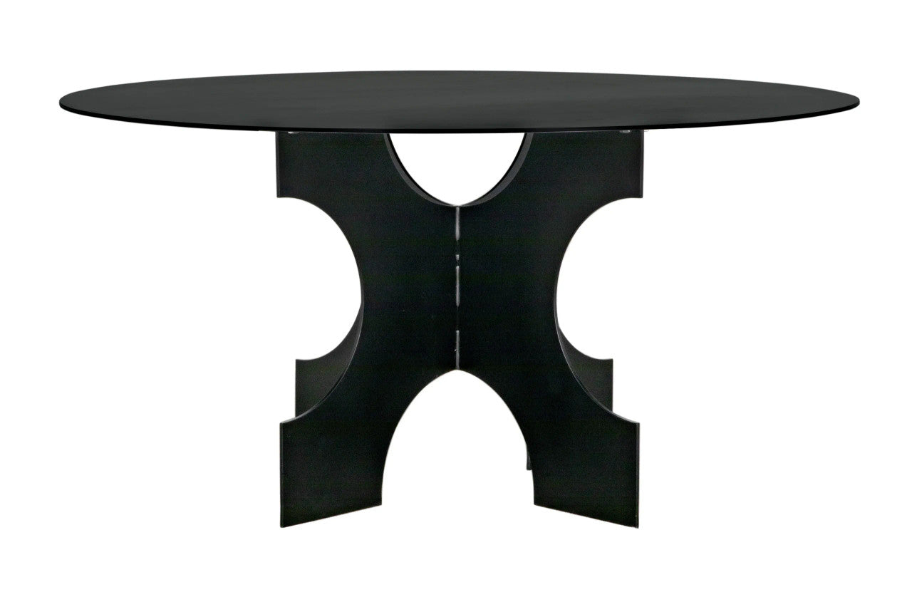 Noir Element Dining Table in Matte Black GTAB568MTB