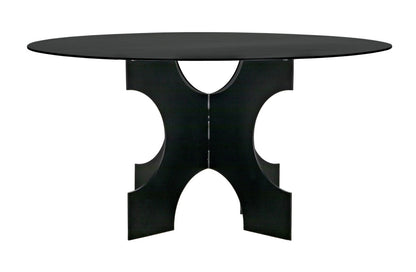 Noir Element Dining Table in Matte Black GTAB568MTB