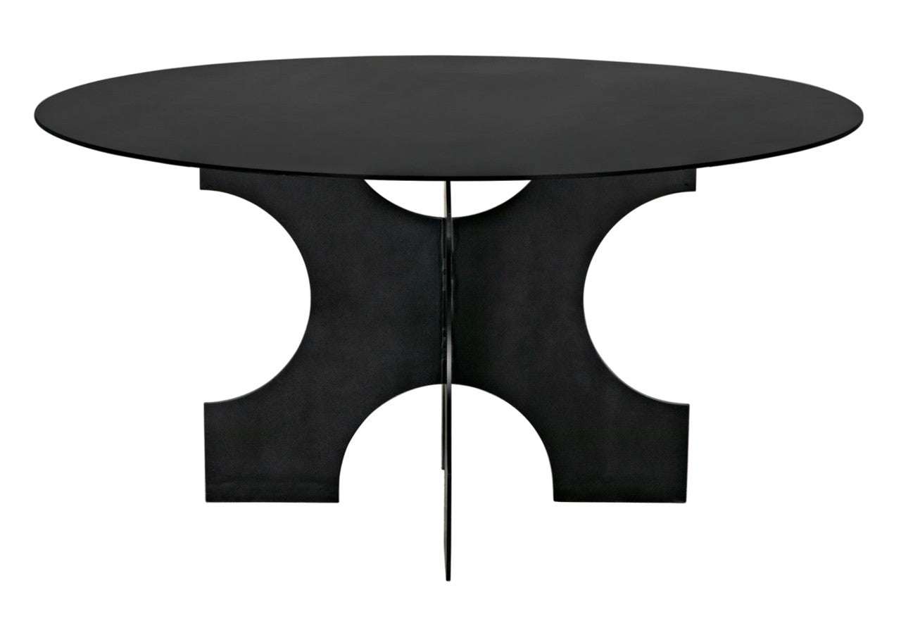 Noir Element Dining Table in Matte Black GTAB568MTB