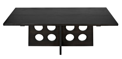 Noir Carlo Dining Table in Ebony Walnut GTAB574EB