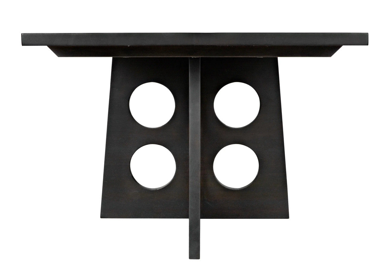 Noir Carlo Dining Table in Ebony Walnut GTAB574EB