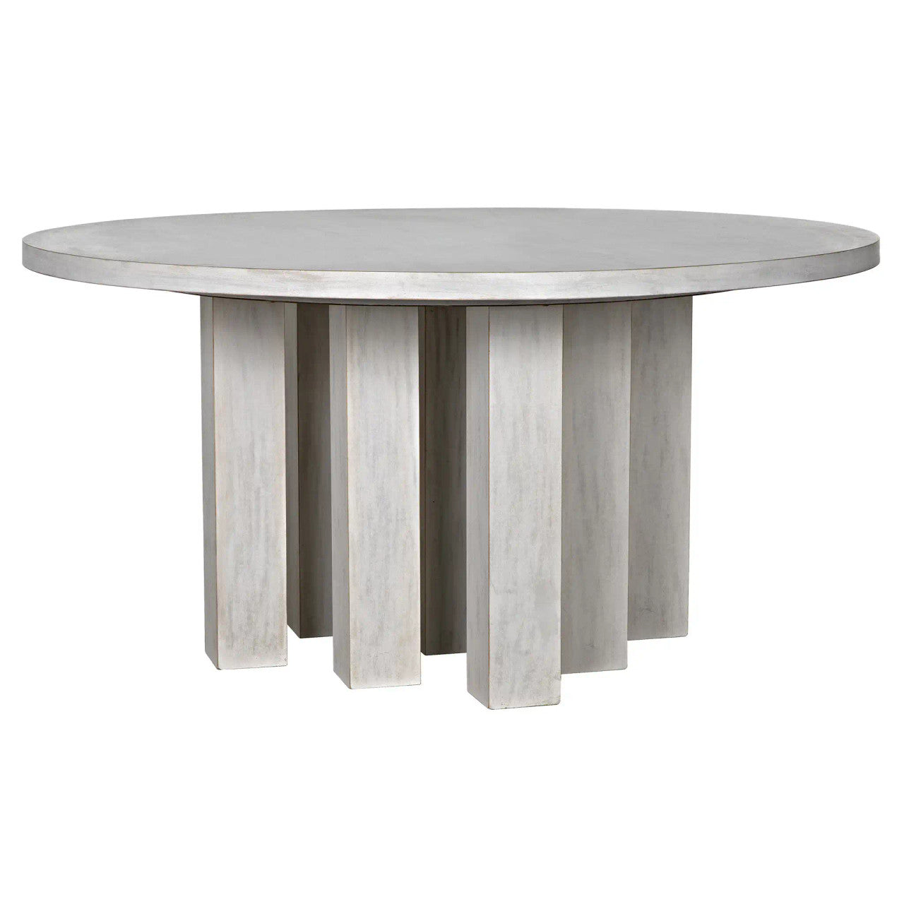 Noir Resistance Dining Table in White Wash GTAB576WH