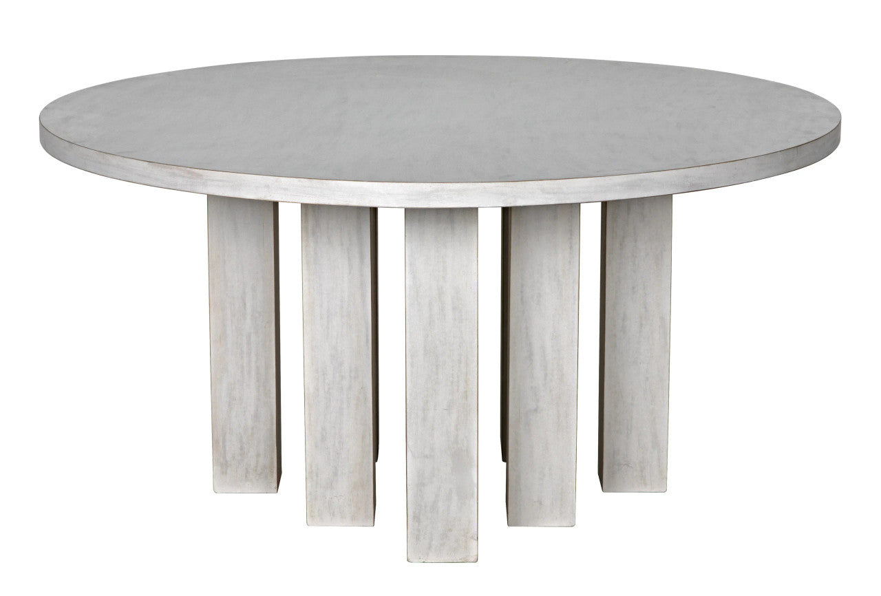 Noir Resistance Dining Table in White Wash GTAB576WH