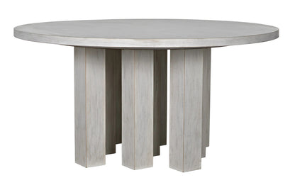 Noir Resistance Dining Table in White Wash GTAB576WH