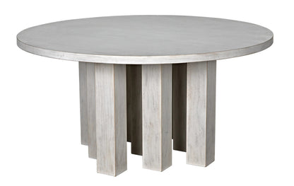 Noir Resistance Dining Table in White Wash GTAB576WH