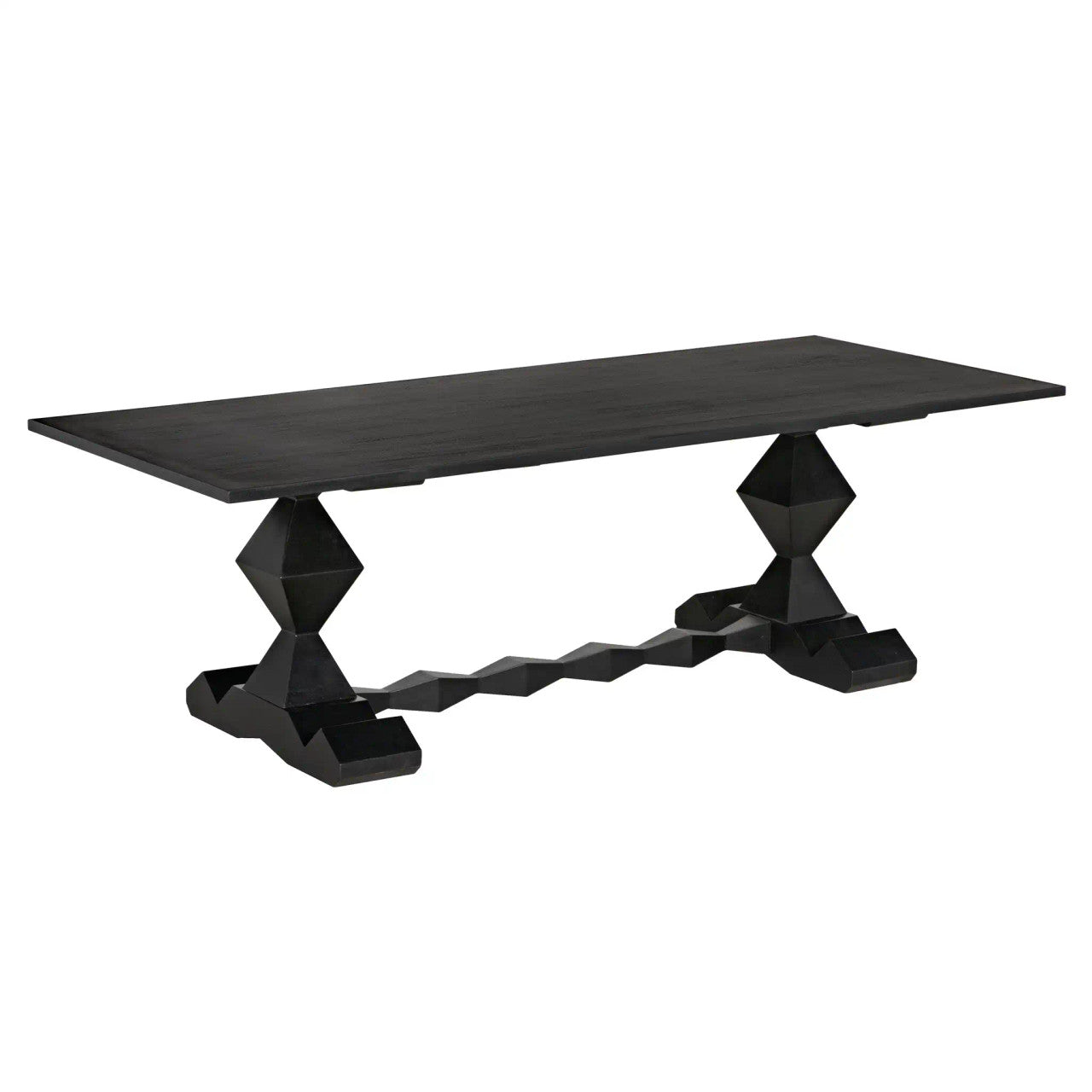 Noir Madeira Dining Table in Hand Rubbed Black GTAB577HB