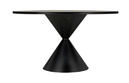 Noir Hourglass Dining Table in Matte Black GTAB578MTB