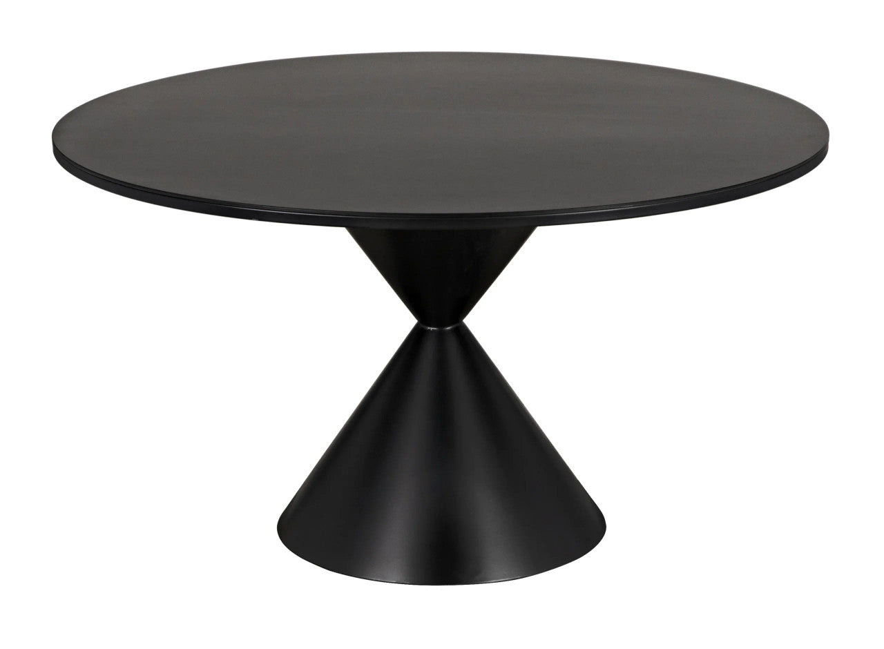 Noir Hourglass Dining Table in Matte Black GTAB578MTB