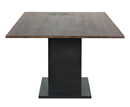 Noir Cameron Table in Dark Walnut with Matte Black Base GTAB580MTB