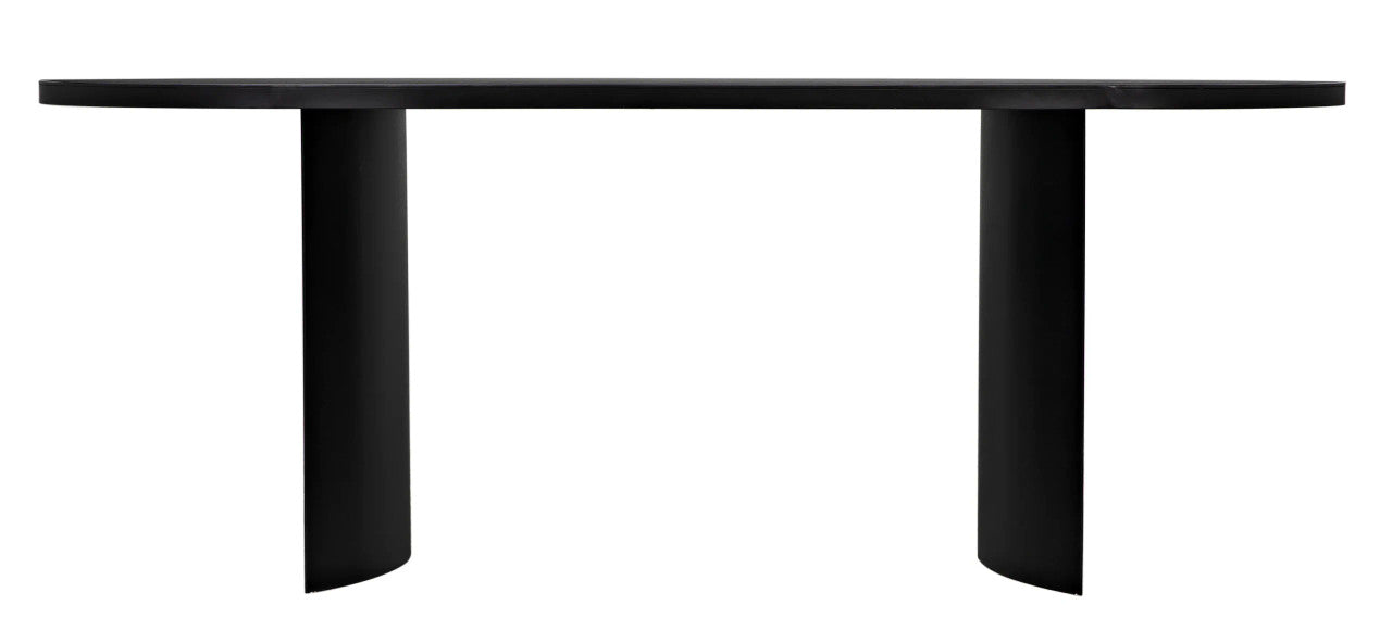 Noir Concave Table in Matte Black GTAB587MTB