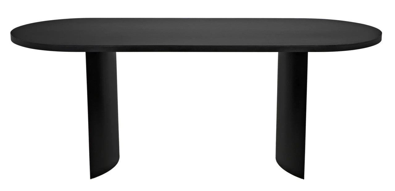 Noir Concave Table in Matte Black GTAB587MTB