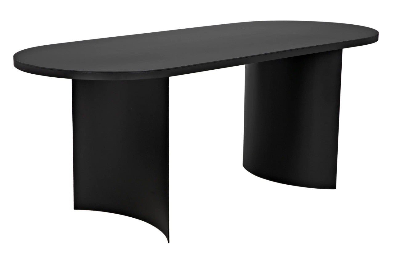 Noir Concave Table in Matte Black GTAB587MTB