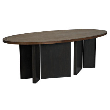 Noir Savage Table in Dark Walnut and Ebony GTAB589