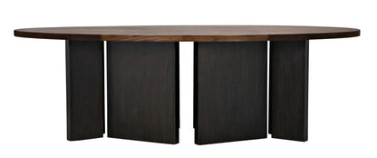 Noir Savage Table in Dark Walnut and Ebony GTAB589