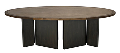 Noir Savage Table in Dark Walnut and Ebony GTAB589