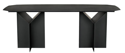 Noir Darius Dining Table/Desk in Matte Black GTAB591MTB