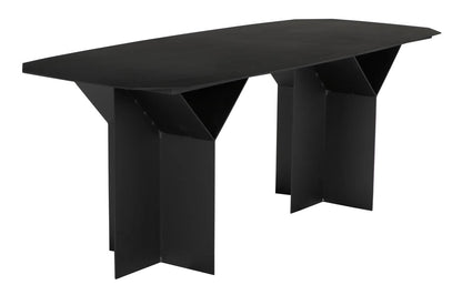 Noir Darius Dining Table/Desk in Matte Black GTAB591MTB