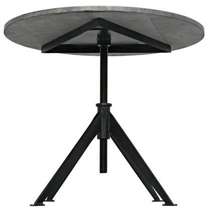 Noir Matilo Adjustable Table in Matte Black GTAB610-ML