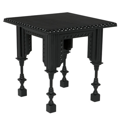 Noir Luxor Side Table in Hand Rubbed Black GTAB646HB