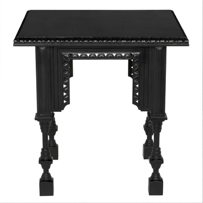 Noir Luxor Side Table in Hand Rubbed Black GTAB646HB