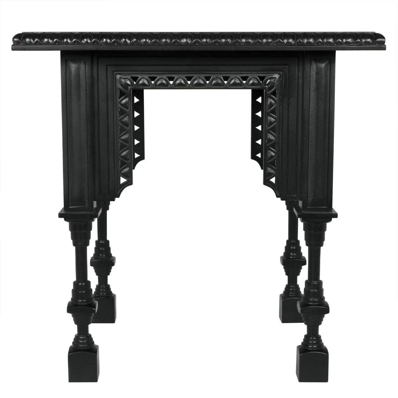 Noir Luxor Side Table in Hand Rubbed Black GTAB646HB