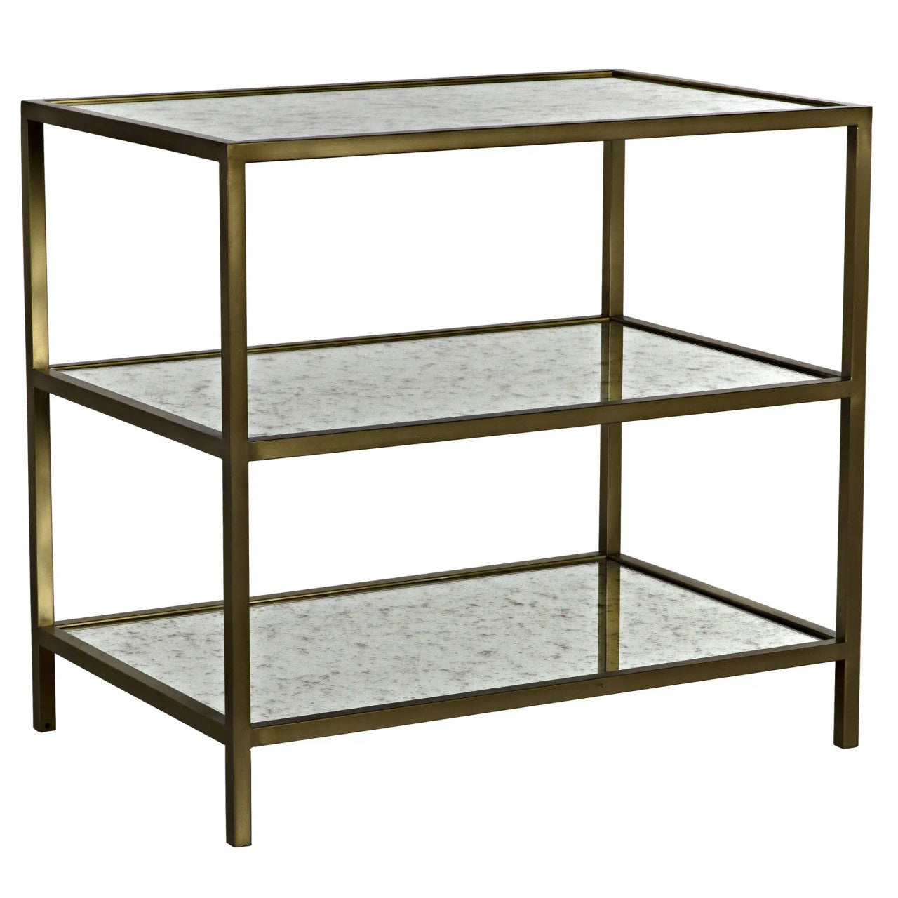 Noir 3 Tier Side Table in Antique Brass GTAB658MB