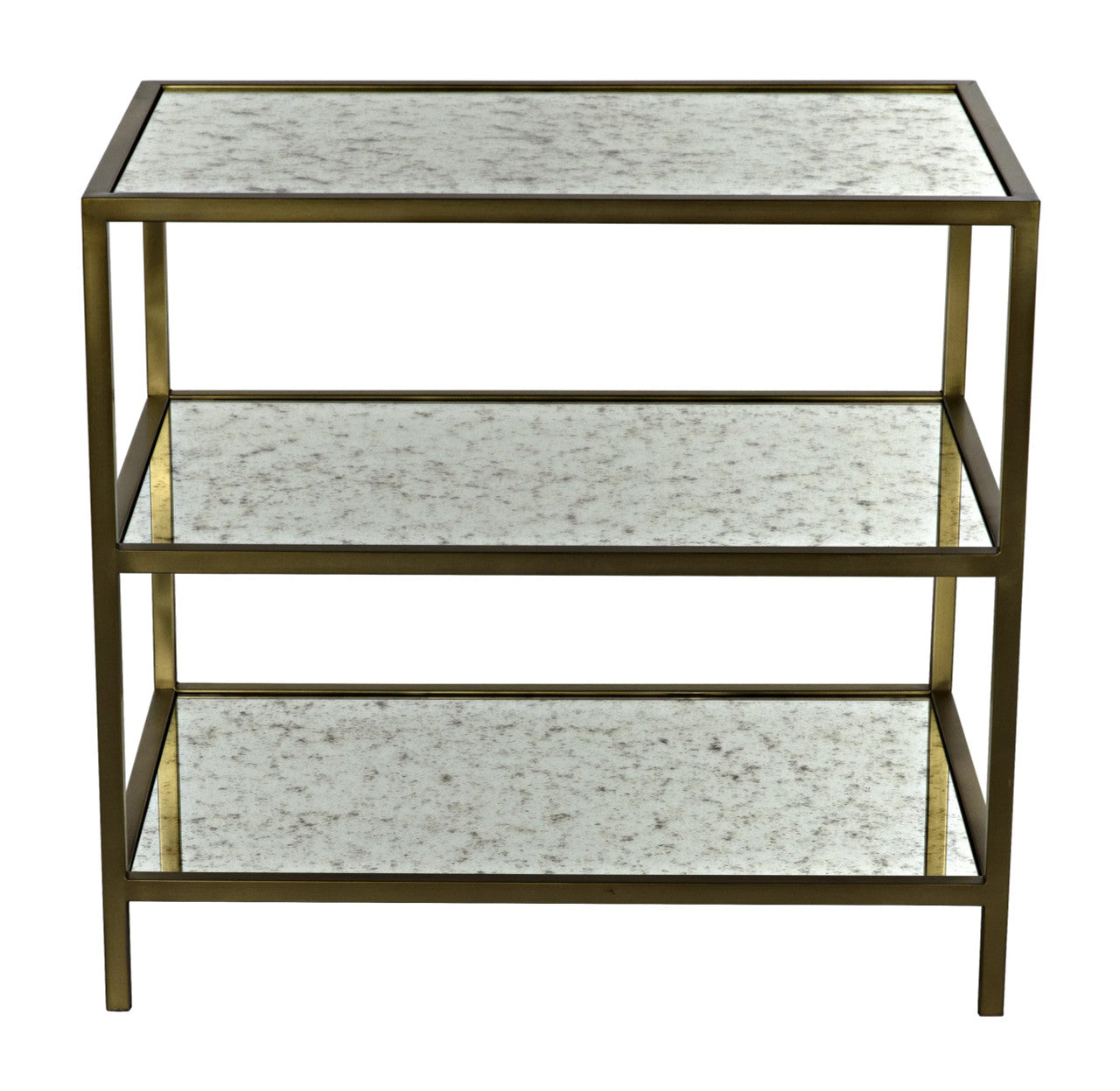 Noir 3 Tier Side Table in Antique Brass GTAB658MB