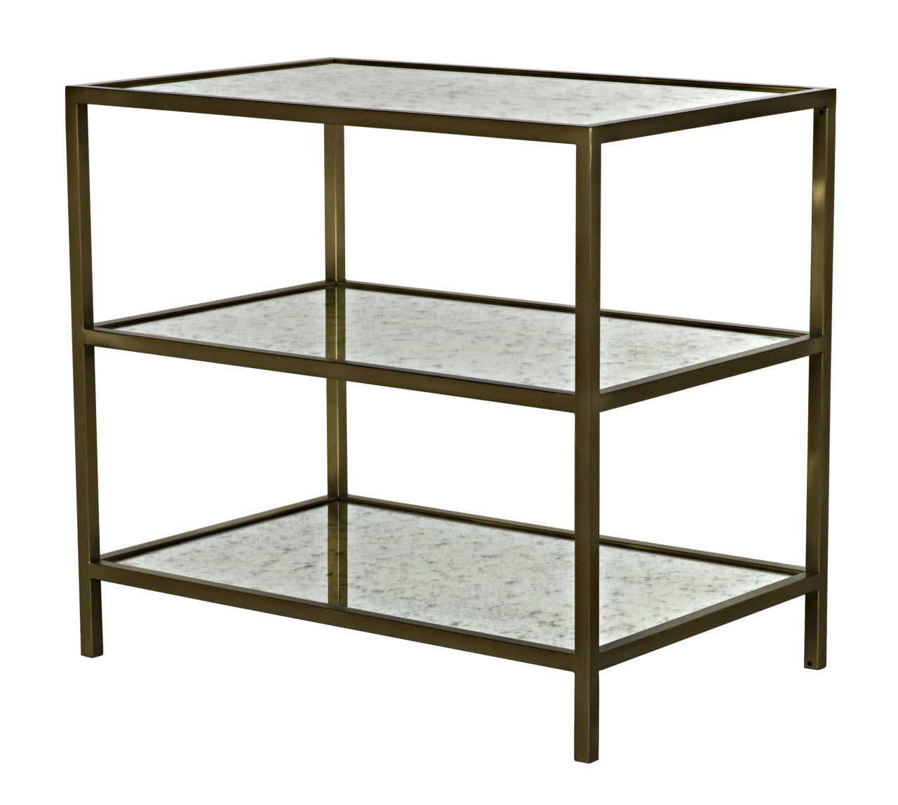 Noir 3 Tier Side Table in Antique Brass GTAB658MB