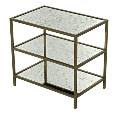 Noir 3 Tier Side Table in Antique Brass GTAB658MB