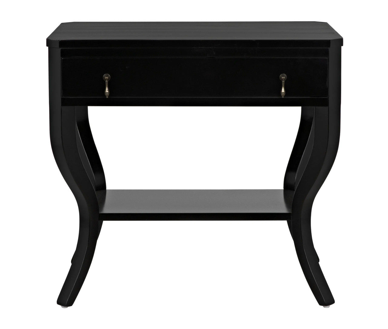 Noir Weldon Side Table in Distressed Black GTAB665D1