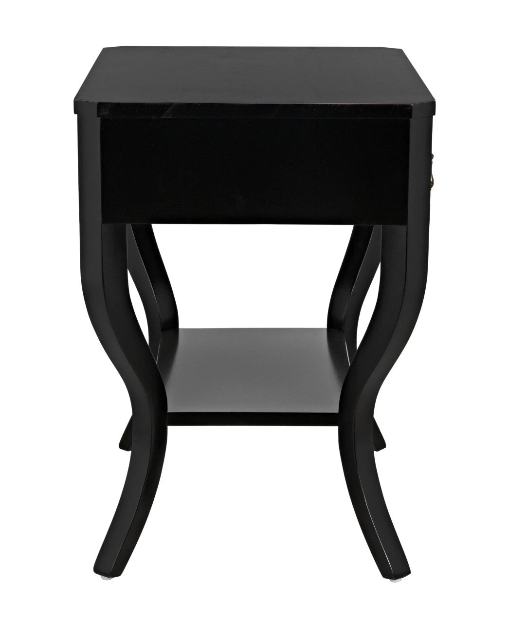 Noir Weldon Side Table in Distressed Black GTAB665D1