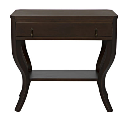 Noir Weldon Side Table in Distressed Brown GTAB665D