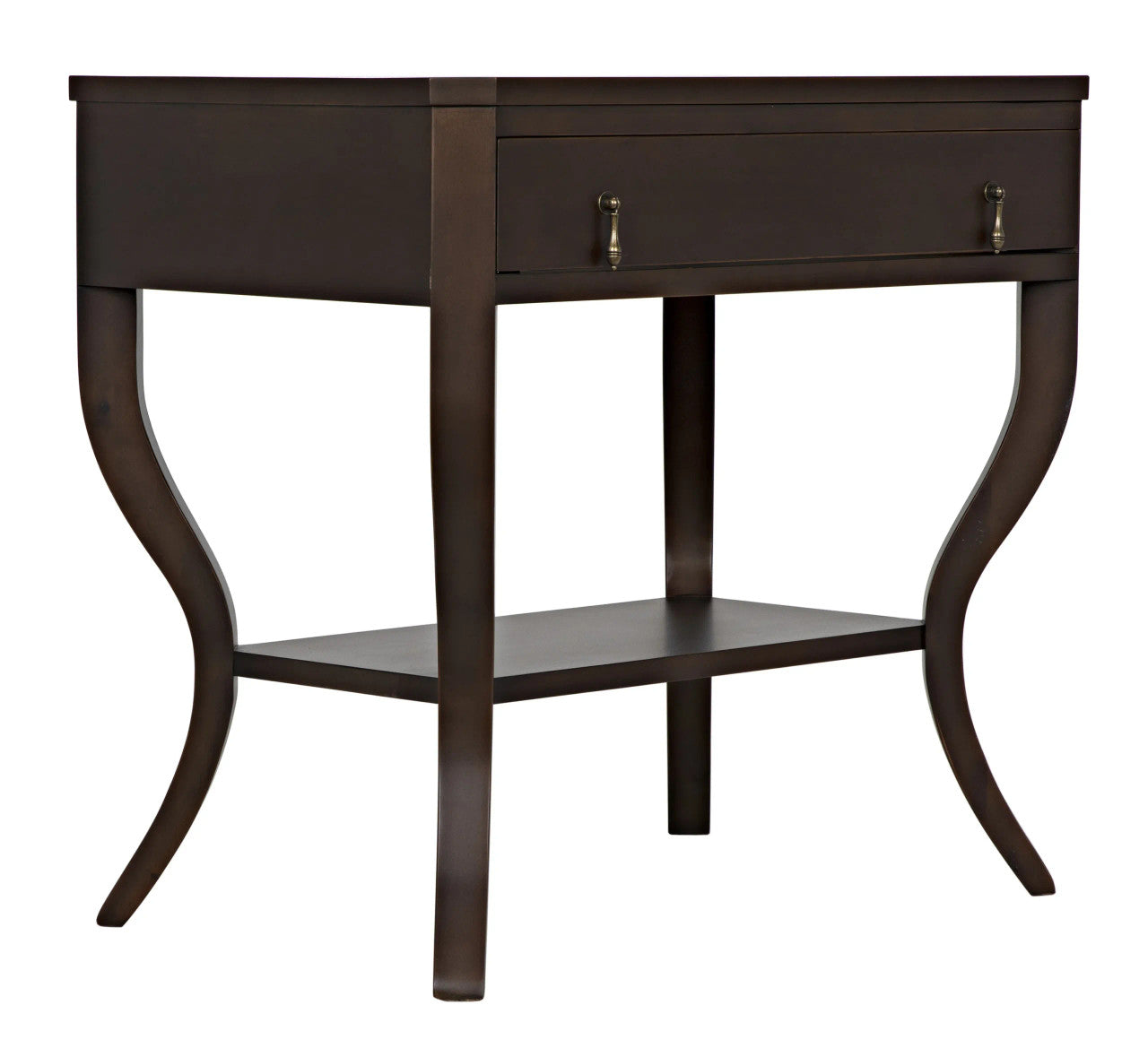 Noir Weldon Side Table in Distressed Brown GTAB665D