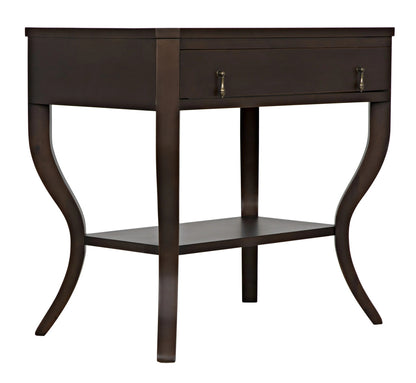 Noir Weldon Side Table in Distressed Brown GTAB665D