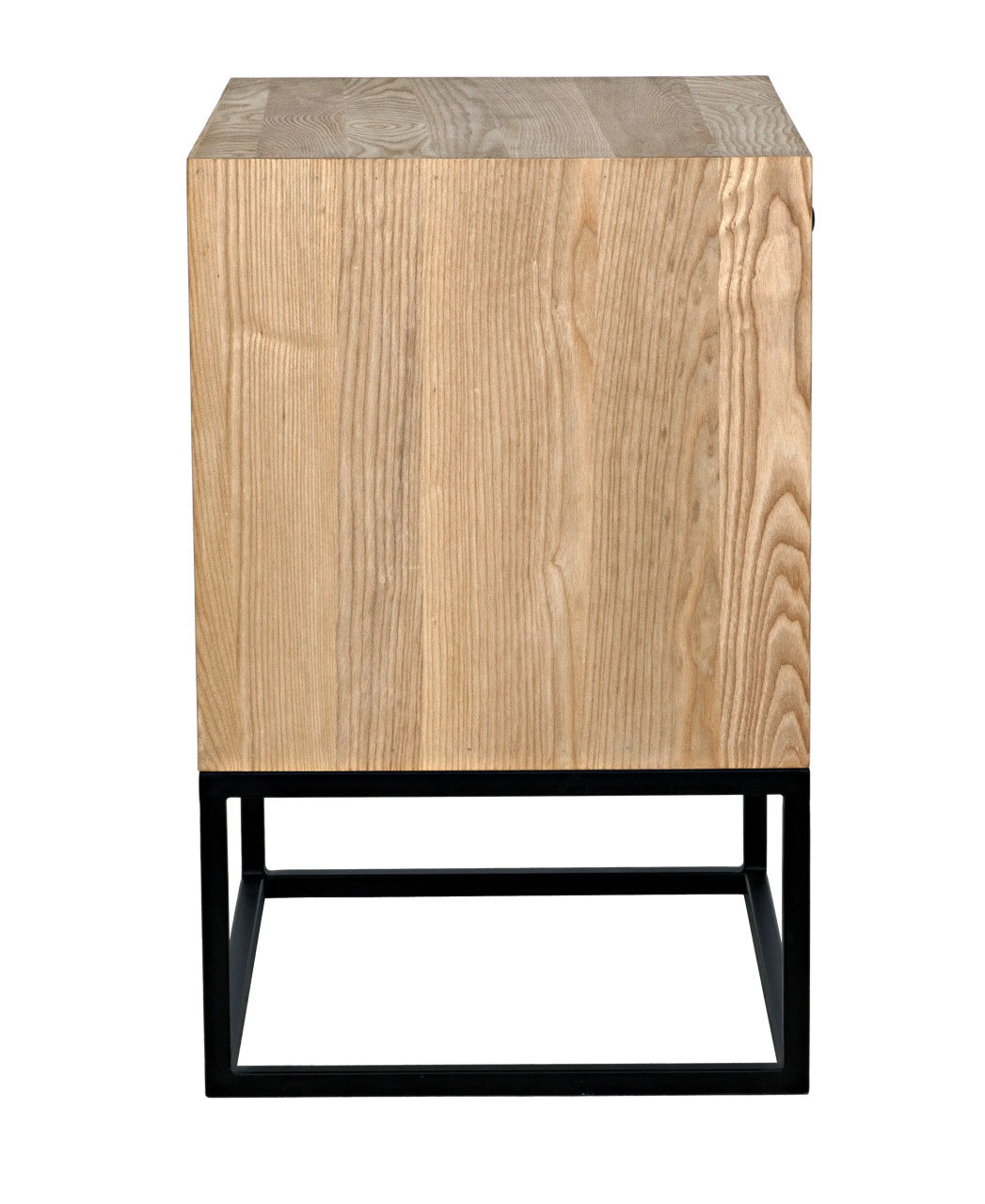 Noir Garland Side Table in Waxed with Matte Black Base GTAB672MTB