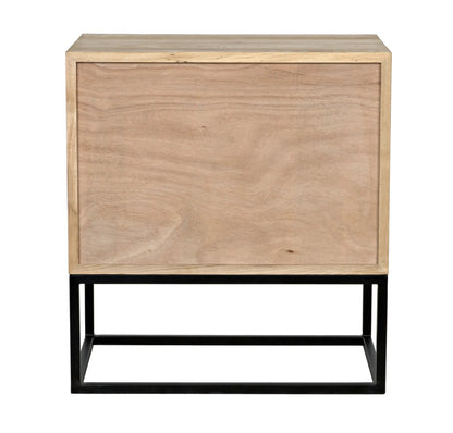 Noir Garland Side Table in Waxed with Matte Black Base GTAB672MTB