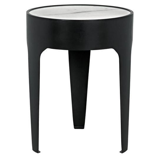 Noir Cylinder Side Table in Matte Black GTAB693MTB