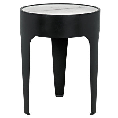 Noir Cylinder Side Table in Matte Black GTAB693MTB