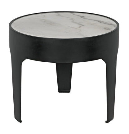 Noir Cylinder Side Table in Matte Black GTAB694MTB