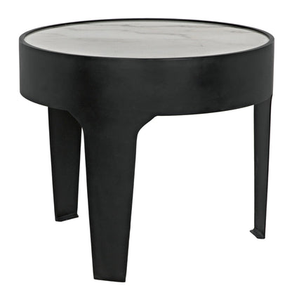 Noir Cylinder Side Table in Matte Black GTAB694MTB