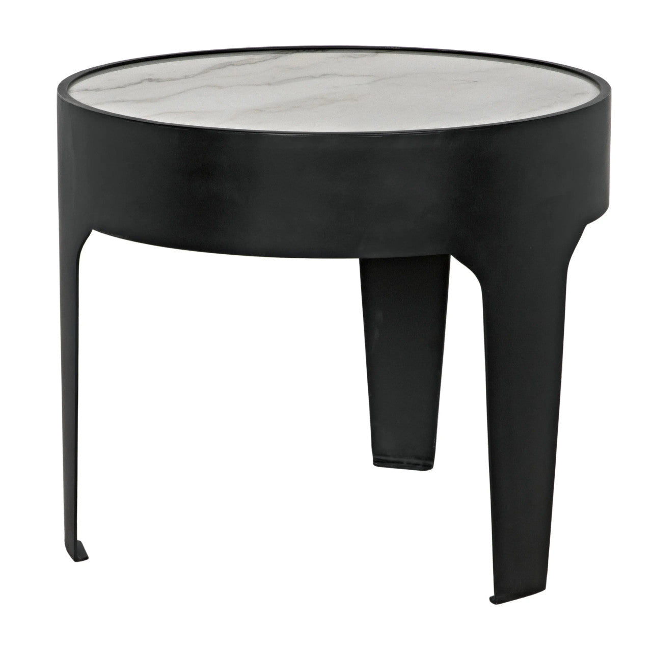 Noir Cylinder Side Table in Matte Black GTAB694MTB