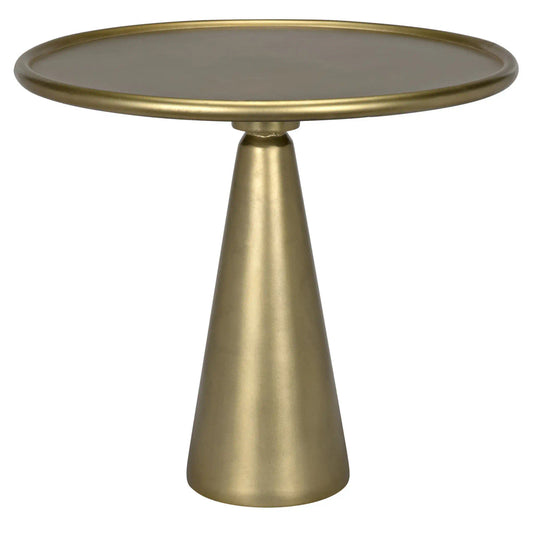 Noir Hiro Short Side Table in Antique Brass GTAB695MB