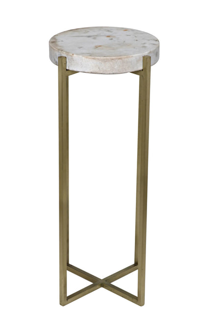 Noir Soho Side Table in Antique Brass GTAB698MB